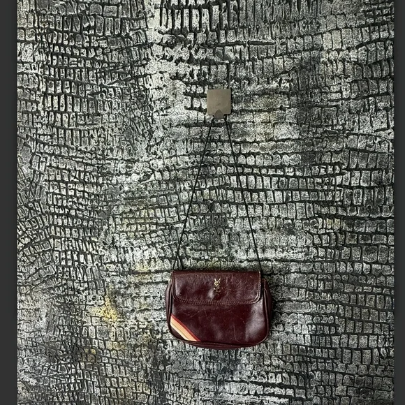 Yves Saint Laurent Vintage 1960 Safari Collection Deep Red Leather Crossbody Bag - Picture 3 of 16